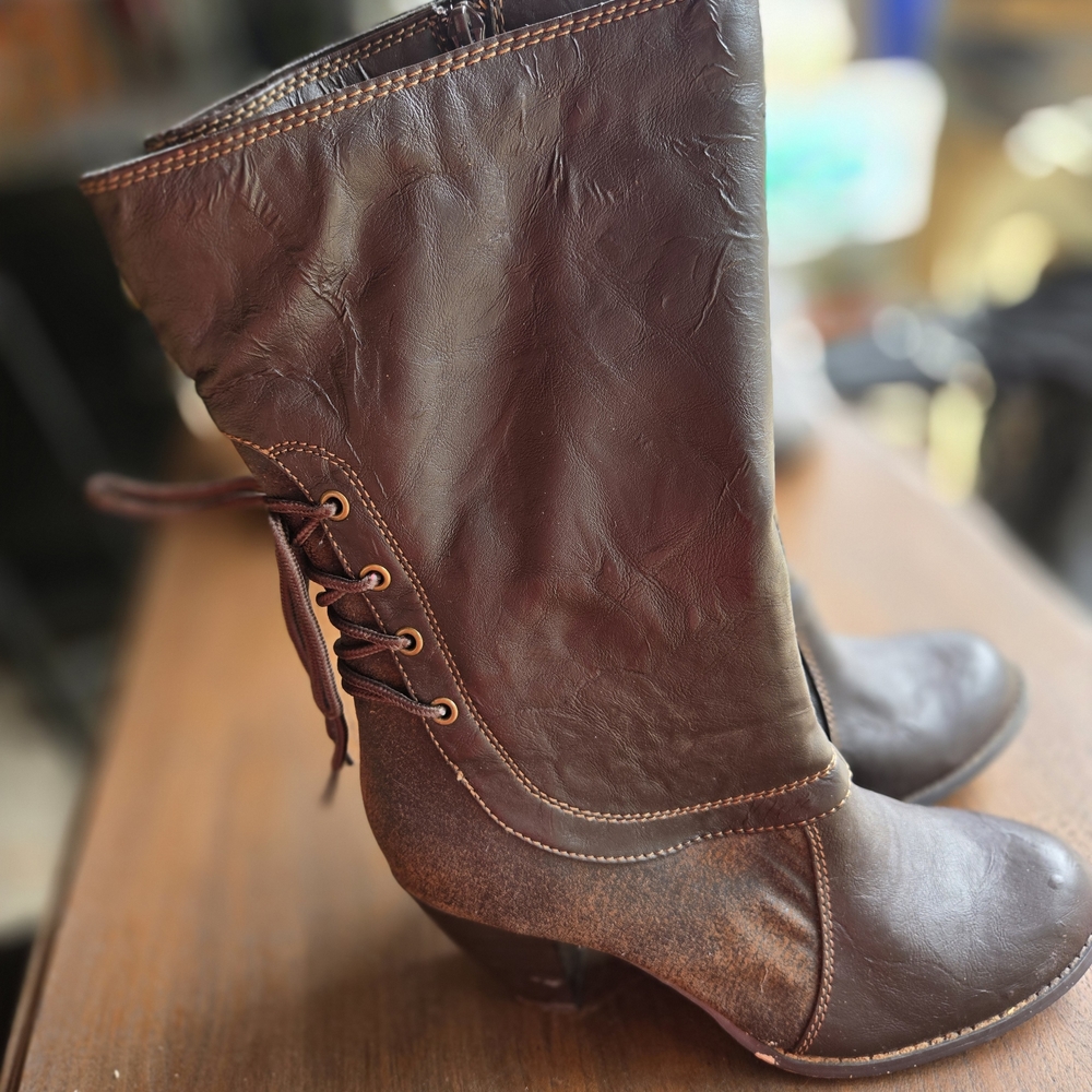 Brown Leather Women's Boots